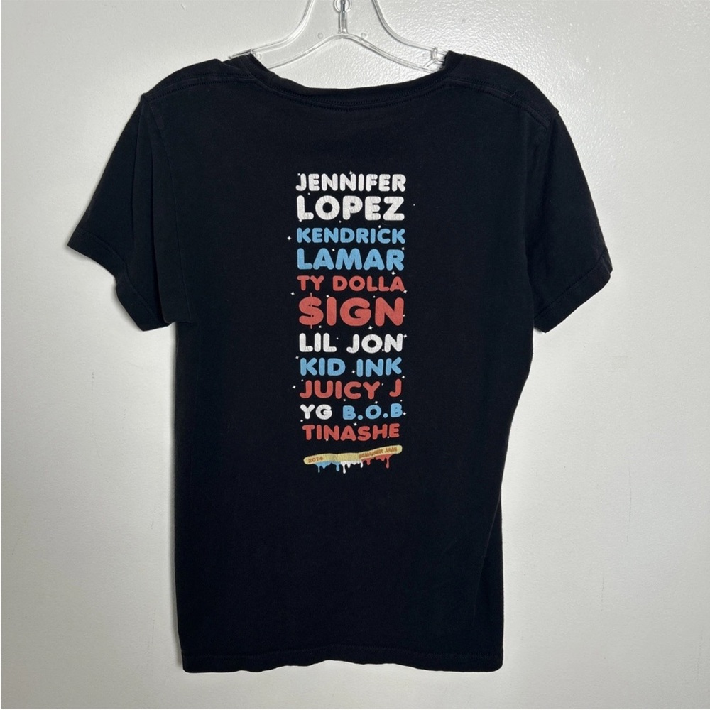 Summer Jam 2014 J-Lo Lil Jon Kendrick Lamar Tultex Women’s Black T-shirt Sz Sm